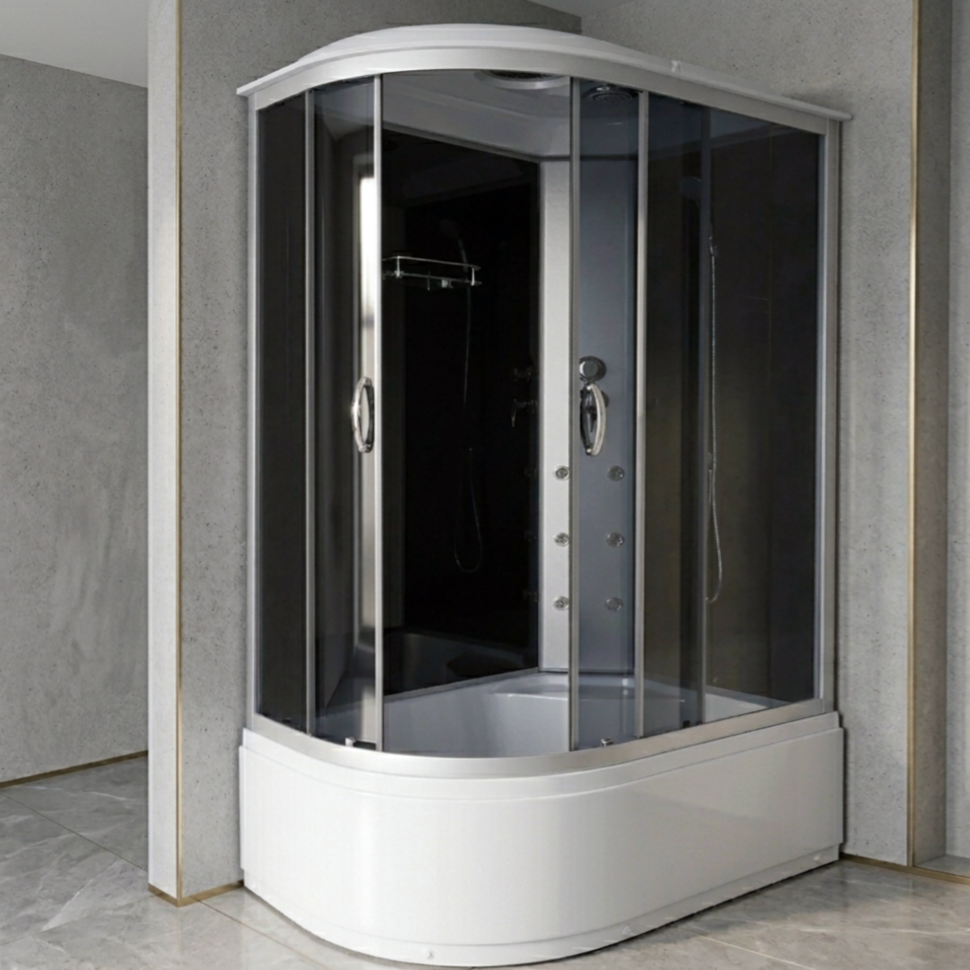 Душовий бокс KO&PO 218 G, 120 × 80 см,  Правий, затоноване скло 4 мм