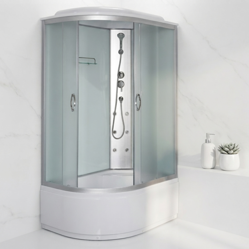 Душовий бокс KO&PO 218 F, 120 × 80 см, Правий, матове скло 4 мм