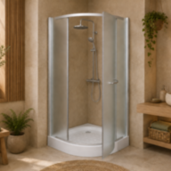 Душова кабіна KO&PO FS-02, 90 × 90 см, скло 6 мм
