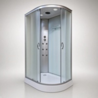 Душовий бокс KO&PO 220 FL, 120×80, лівий з матовим склом 5 мм