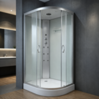 Душовий бокс KO&PO 220 FL, 120 × 80 см, лівий з матовим склом 5 мм
