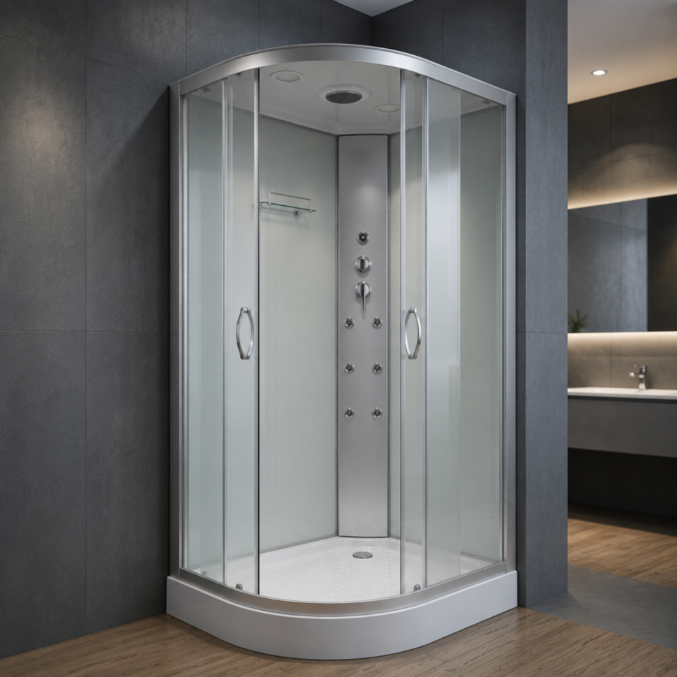 Душовий бокс KO&PO 220 FR, 120 × 80 см, Правий з матовим склом 4 мм