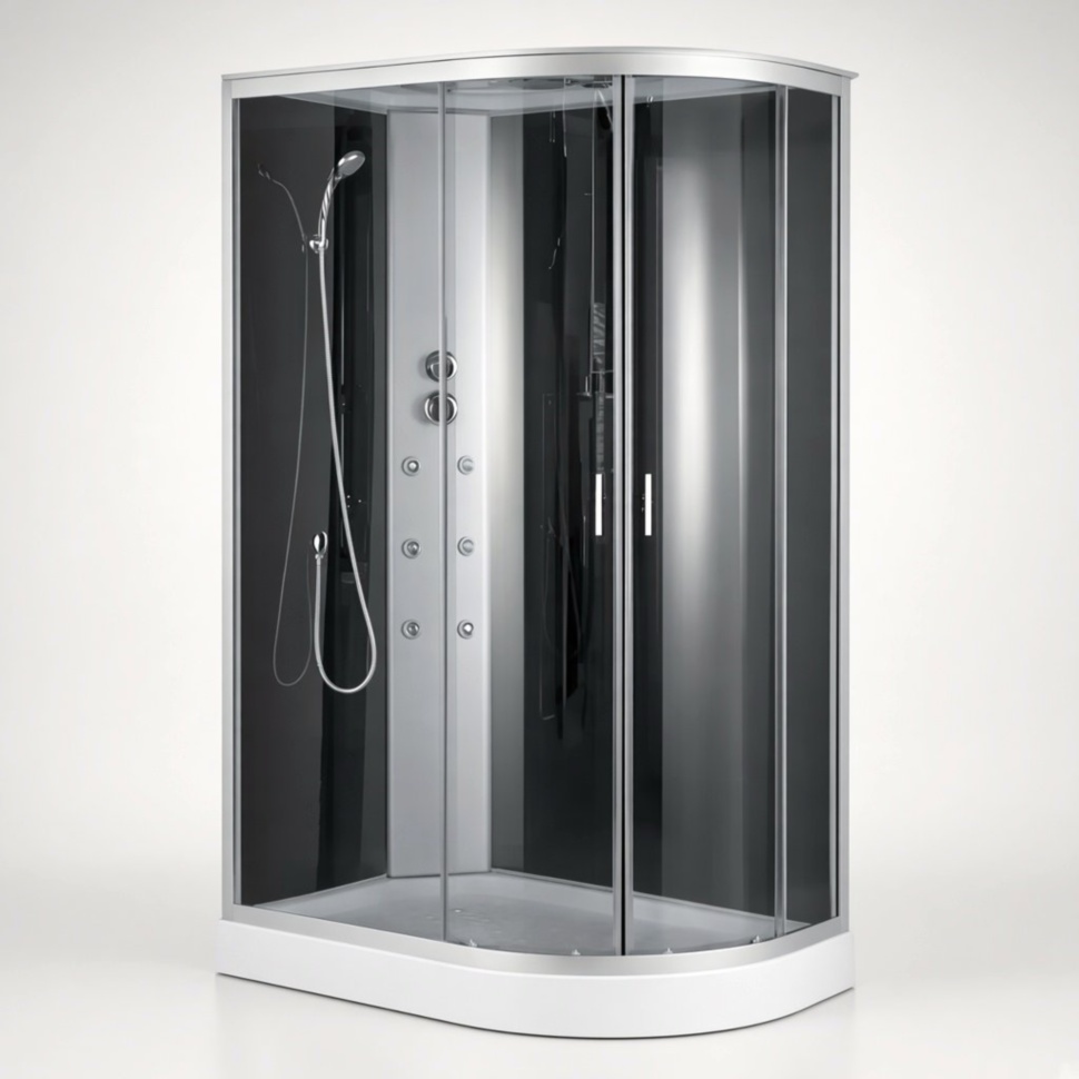 Душовий бокс KO&PO 220 GL, 120×80, лівий, затоноване скло 4 мм