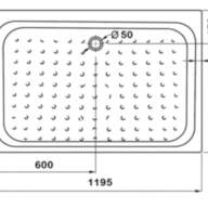 Душовий піддон KO&amp;PO 7007, 120 × 80 см - Душовий піддон KO&PO 7007, 120 × 80 см