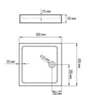Душовий піддон KO&PO 7030 (80x80)