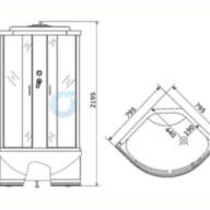 Душовий бокс KO&amp;PO 470 G, 80 × 80 см, з тонованим склом - Душовий бокс KO&PO 470 (80) G SCHEMA