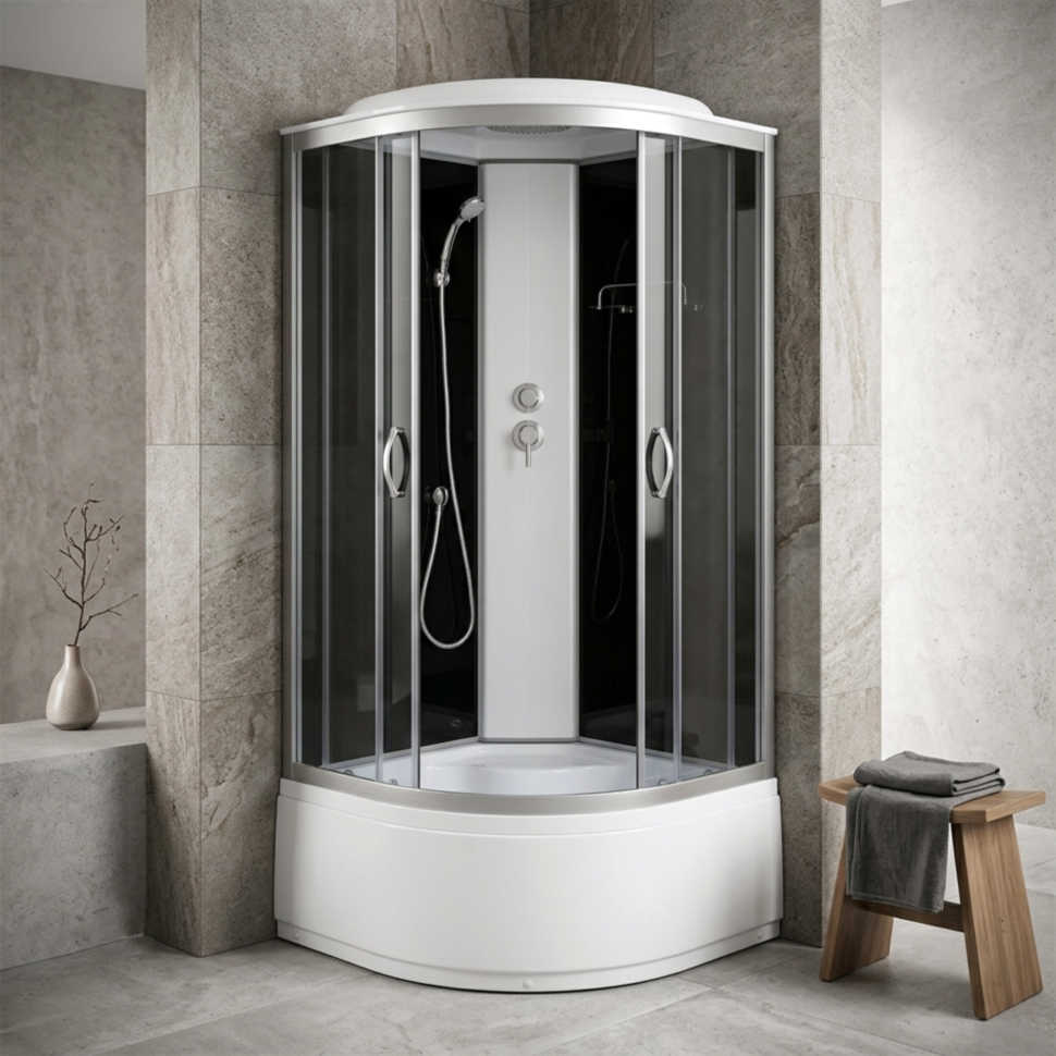 Душовий бокс KO&PO 470 G, 80 × 80 см, з тонованим склом