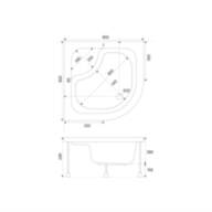 Душовий піддон SHOWER Cellesse  (90x90)