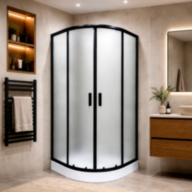 Душова кабіна SUNWAYS BlackBlur, 90 × 90 см, без піддону
