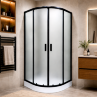 Душова кабіна SUNWAYS BlackBlur, 90 × 90 см, без піддону