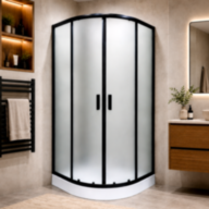 Душова кабіна SUNWAYS BlackBlur, 90 × 90 см, без піддону