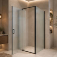 Душова кабіна SUNWAYS BlackLine-matt, 90 × 90 см, Без піддона, матове скло 6 мм - Душова кабіна SUNWAYS BlackLine-matt
