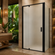Душова кабіна SUNWAYS BlackLine-matt, 90 × 90 см, Без піддона, матове скло 6 мм - Душова кабіна SUNWAYS BlackLine-matt