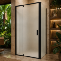Душова кабіна SUNWAYS BlackLine-matt, 90 × 90 см, Без піддона, матове скло 6 мм