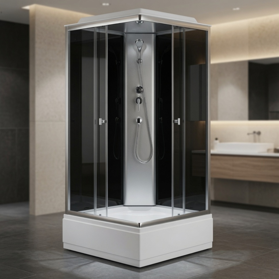 Душовий бокс KO&PO 175 G 90x90 см з прозорим склом та виским піддоном