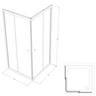 Душова кабіна SHOWER Saturn 162-6, 80 × 80 см, прозое скло 6 мм