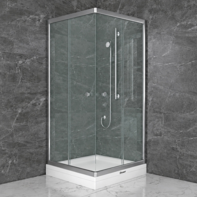 Душова кабіна SHOWER Saturn 162-6, 80 × 80 см, прозое скло 6 мм