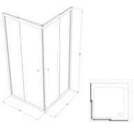 Душова кабіна SHOWER Saturn 164-6, 90 × 90 × 190 см