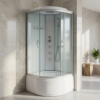 Душовий бокс KO&PO 470 FJ BIG, 90 × 90 см, з Матовим склом та з 3шт. форсунками