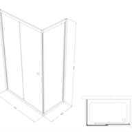 Душова кабіна SHOWER Saturn 372, 120 × 80 см, матове скло