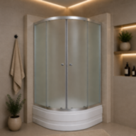 Душова кабіна SHOWER Saturn-859, 90 × 90 × 205 см, глибокий піддон, матове скло 5 мм