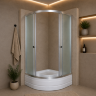 Душова кабіна SHOWER Saturn-859, 90 × 90 × 205 см, глибокий піддон, матове скло 5 мм