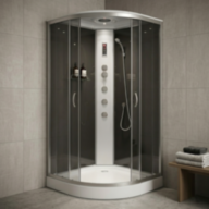 Душовий бокс KO&PO 126 RG, 90 × 90 см, з радіо, з світлом
