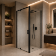 Душова кабіна SUNWAYS BlackLine, 90 × 90 см, без піддона, прозоре скло 6 мм - Душова кабіна SUNWAYS BlackLine