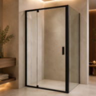 Душова кабіна SUNWAYS BlackLine, 90 × 90 см, без піддона, прозоре скло 6 мм - Душова кабіна SUNWAYS BlackLine