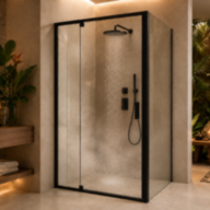 Душова кабіна SUNWAYS BlackLine, 90 × 90 см, без піддона, прозоре скло 6 мм - Душова кабіна SUNWAYS BlackLine