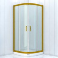 Душова кабіна SHOWER Boss 005, 90 × 90 см, золотий профіль - Душова кабіна SHOWER Boss 