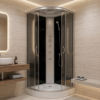 Душовий бокс KO&PO 126 GJ, 90 × 90 см, з гідромасажем