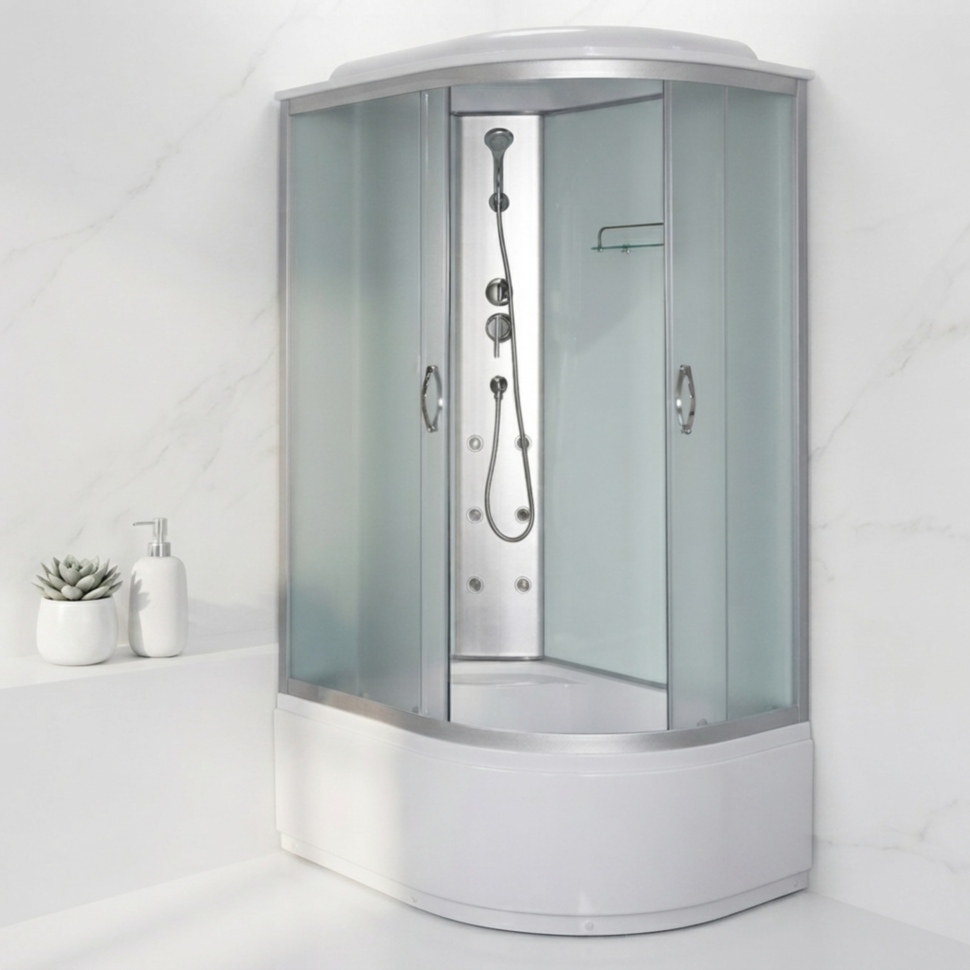 Душовий бокс KO&PO 218 F, 120 × 80 см, Лівий, матове скло 4 мм