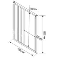Душові двері SUNWAYS Crystal 120 × 190 см, матове скло 5 мм, 3 секції - ушові двері SUNWAYS Crystal 120 × 190 см_schema