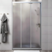 Душові двері SUNWAYS Crystal 120 × 190 см, матове скло 5 мм, 3 секції