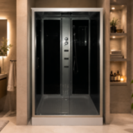 Душовий бокс KO&PO 715 GR, 120 × 80 см, правий, тоноване скло 5 мм