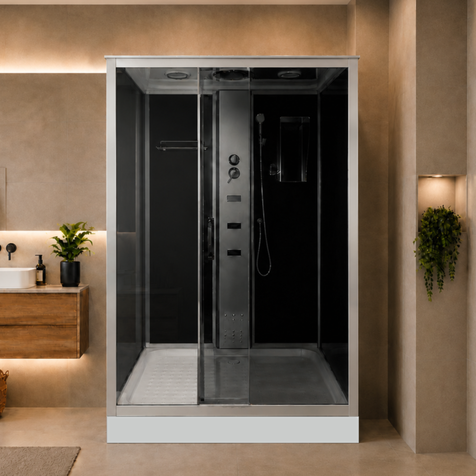 Душовий бокс KO&PO 715 GR, 120 × 80 см, правий, тоноване скло 5 мм