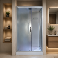 Душовий бокс KO&PO 715 FL, 120 × 80 см, лівий, матове скло 5 мм