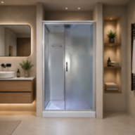 Душовий бокс KO&PO 715 FR, 120 × 80 см, правий, матове скло 5 мм