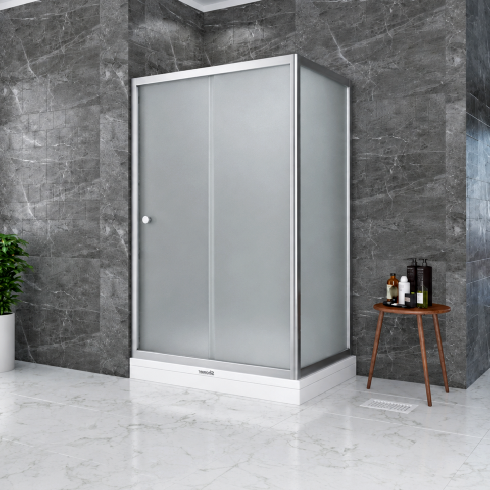 Душова кабіна SHOWER Neptun 412, 120 × 90 см, матове скло 6 мм