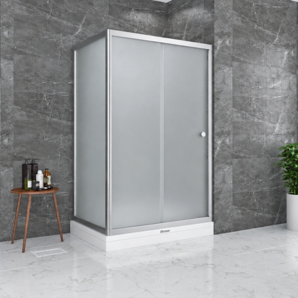 Душова кабіна SHOWER Neptun 372, 120 × 80 см, матове скло 6 мм