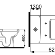 Унитаз напольный VIBA KARENA, 62×35×80 - Унитаз напольный VIBA KARENA