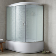 Душовий бокс KO&PO 218 222, 120 × 80 см, Лівий, Матовий, з малюнком