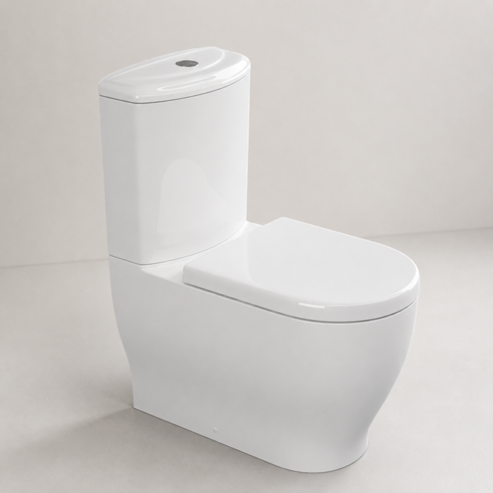 Унитаз напольный VIBA AUVA 65 × 36 × 81 см, білого кольору