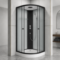 Душовий бокс SUNWAYS JET, 90 × 90 см, Тропічний душ з матовим склом 4мм