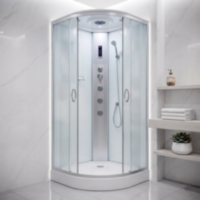 Душовий бокс KO&PO 126 RF, 100 × 100 см, з радіо, вентиляцією, світлом