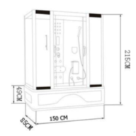 Душовий бокс KO&amp;PO 177, 150×80, з ванною - Душовий бокс KO&PO 177, 150×80