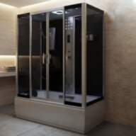 Душовий бокс KO&amp;PO 177, 150×80, з ванною - Душовий бокс KO&PO 177