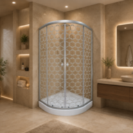 Душова кабіна KO&PO 7122-10, 90 × 90 см, напівкругла