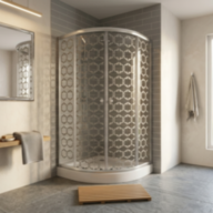 Душова кабіна KO&PO 7122-10, 90 × 90 см, напівкругла